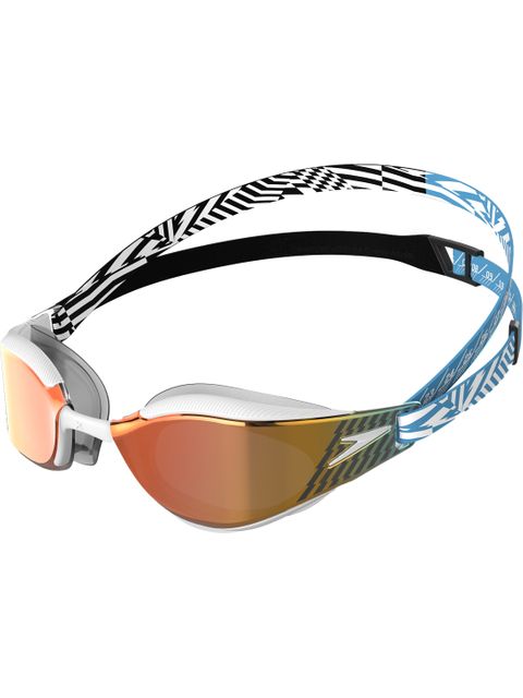 Speedo Fastskin Hyper Elite Goggles - Gold Mirror/Blue/Black/White