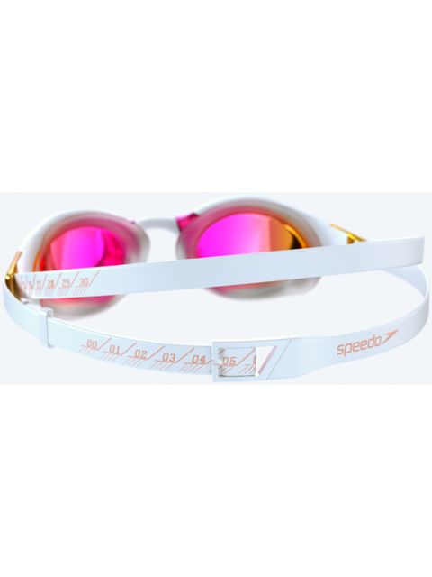 Speedo Fastskin Hyper Elite Goggles - Rose Gold Mirror/White/Oxide Grey