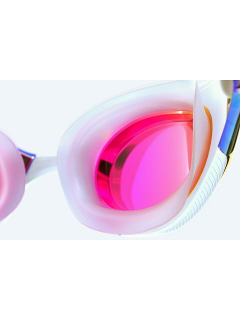Speedo Fastskin Hyper Elite Goggles - Rose Gold Mirror/White/Oxide Grey