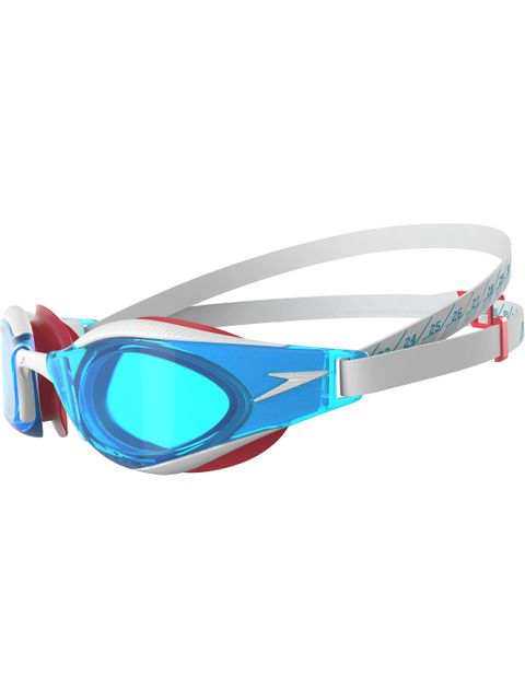 Speedo Fastskin Hyper Elite Goggles - Blue Tinted/Red/Bolt/Aqua
