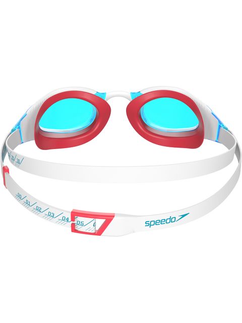 Speedo Fastskin Hyper Elite Goggles - Blue Tinted/Red/Bolt/Aqua