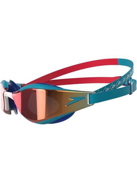 Speedo Junior Fastskin Hyper Elite Goggles - Mirror/Red/Bolt/Smoke