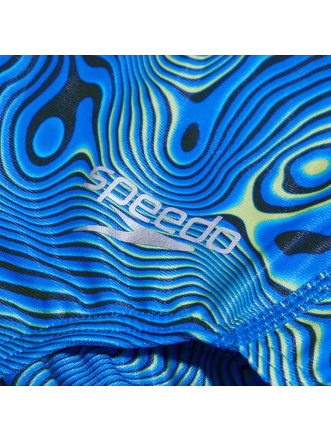 Speedo Star-Back One Piece - Navy/Cobalt/Green
