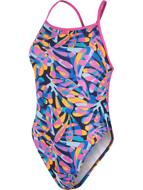 Speedo V-Back One Piece - Peacoat/Cobalt/Candy