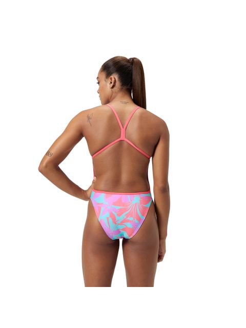 Speedo Allover Digital V Back One Piece - Kaluna Floral/Arctic Glass