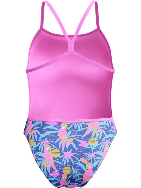 Speedo Allover Digital Vback One Piece - Parrot Party