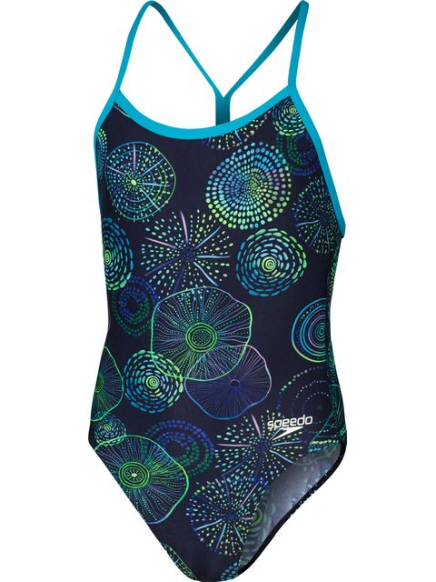 Speedo Lane Back One Piece - Jellyfish Glows