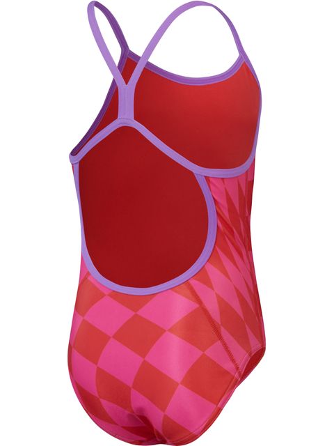 Speedo V-Back One Piece - Watermelon/Pink/Mandarin