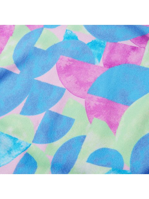 Speedo V-Back One Piece - Pink/Blue/Green