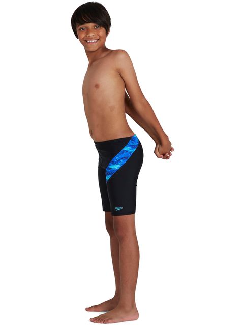 Speedo Digital Allover Cross Panel Jammers - Black/Lapis/Light Adriatic