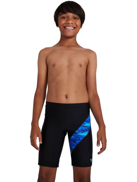 Speedo Digital Allover Cross Panel Jammers - Black/Lapis/Light Adriatic