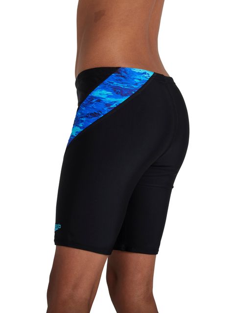 Speedo Digital Allover Cross Panel Jammers - Black/Lapis/Light Adriatic