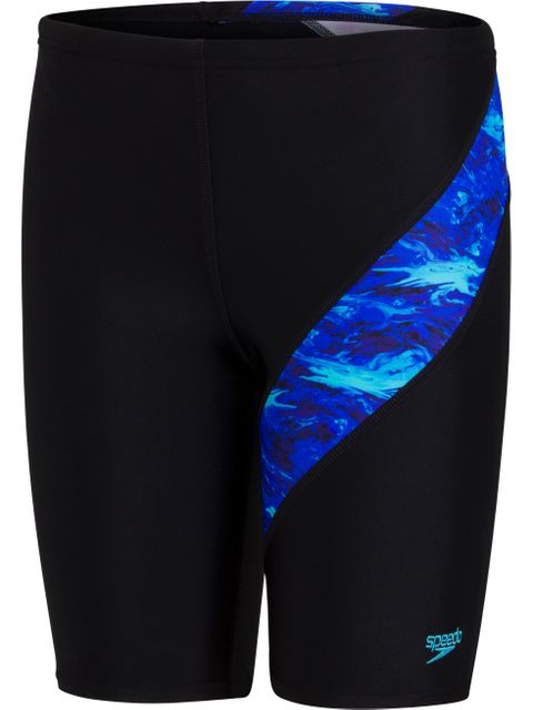 Speedo Digital Allover Cross Panel Jammers - Black/Lapis/Light Adriatic