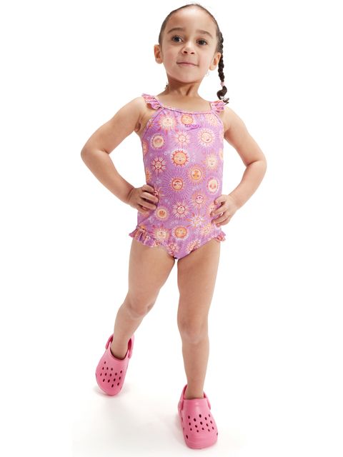 Speedo Thinstrap One Piece - Violet/Fuchsia/Apricot