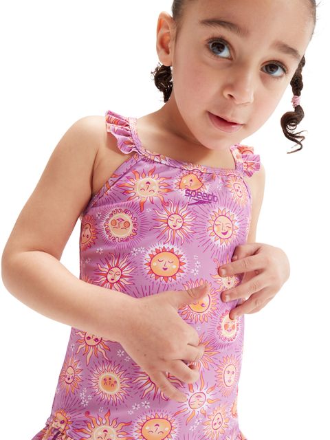 Speedo Thinstrap One Piece - Violet/Fuchsia/Apricot