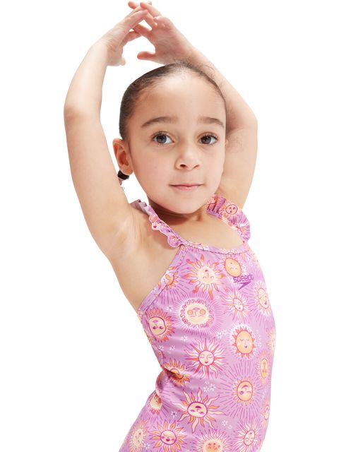 Speedo Thinstrap One Piece - Violet/Fuchsia/Apricot