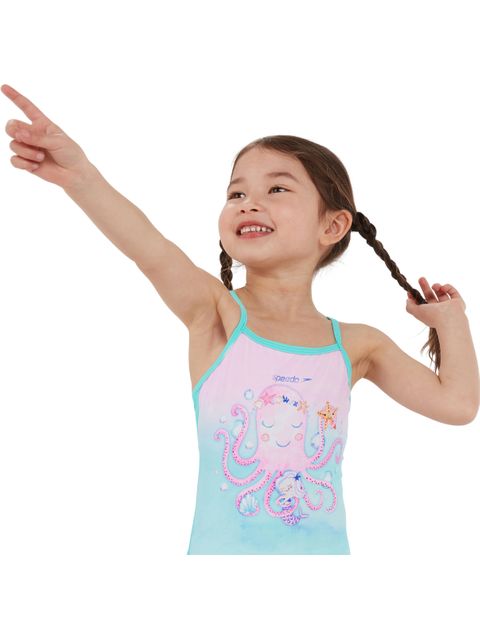 Speedo Thinstrap One Piece - Spearmint/Posie Pink