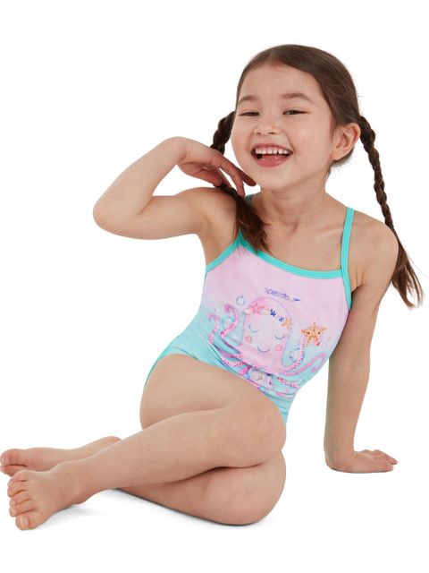 Speedo Thinstrap One Piece - Spearmint/Posie Pink