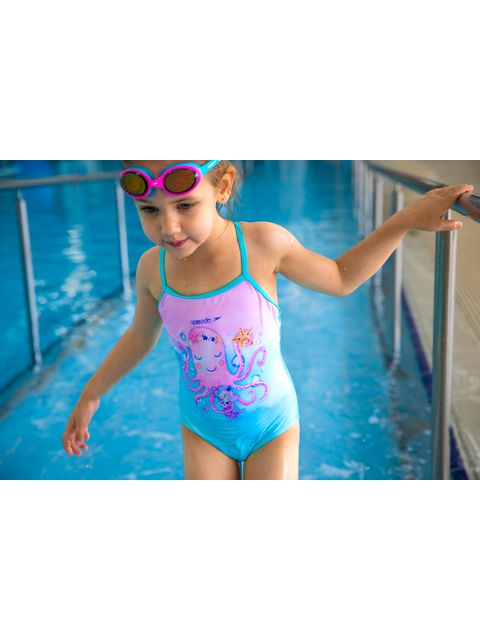 Speedo Thinstrap One Piece - Spearmint/Posie Pink