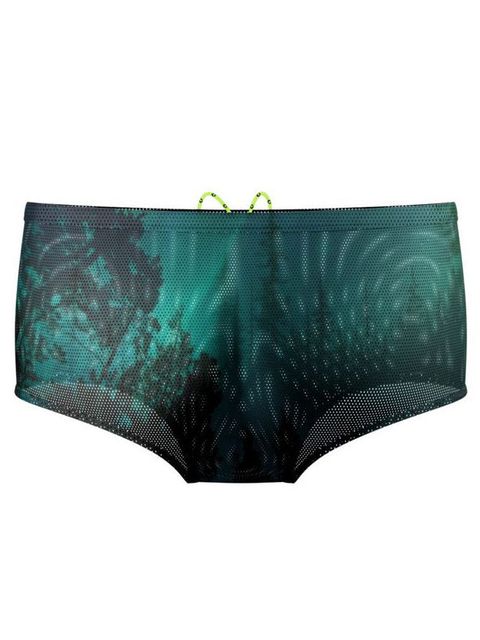 Q Swimwear Northern Lights Drag Shorts Front