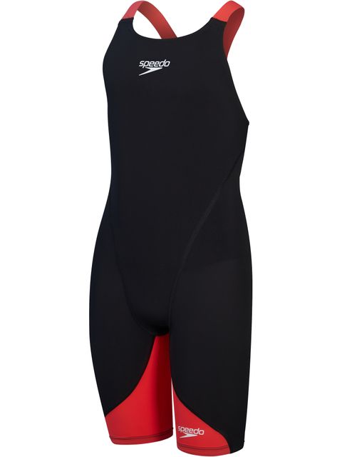 Speedo Fastskin Junior LZR Ignite Kneeskin - Black/Flame Red