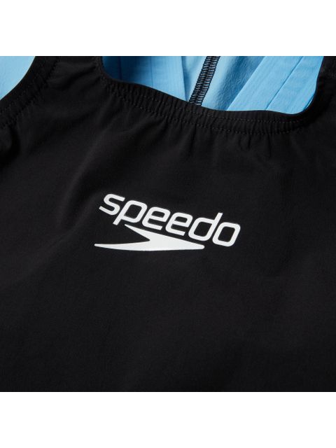 Speedo Fastskin Junior LZR Ignite Openback Kneeskin - Black/Blue