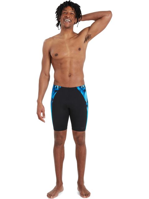 Speedo Eco Endurance+ Splice Jammers - Black/Pool/Blue Flame
