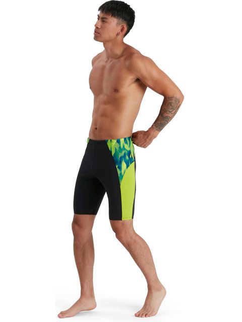 Speedo Eco Endurance+ Splice Jammers - Black/Atomic Lime/Nordic Teal