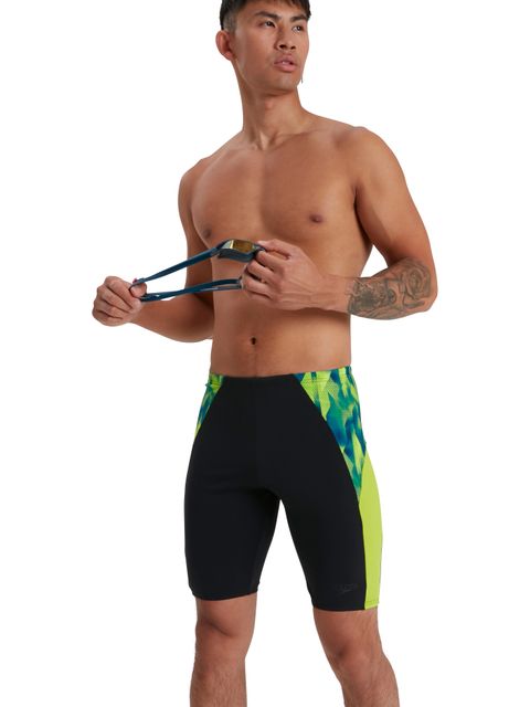 Speedo Eco Endurance+ Splice Jammers - Black/Atomic Lime/Nordic Teal