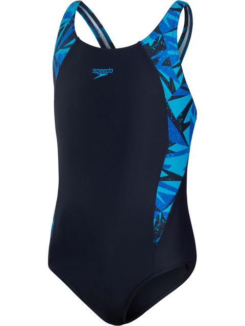 Speedo Splice Muscleback One Piece - Hyperboom Blue Flame