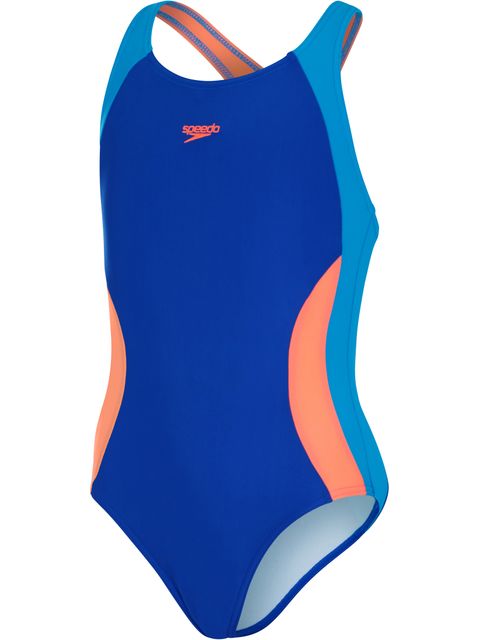 Speedo Colourblock Spiritback One Piece - Blue Flame/Siren