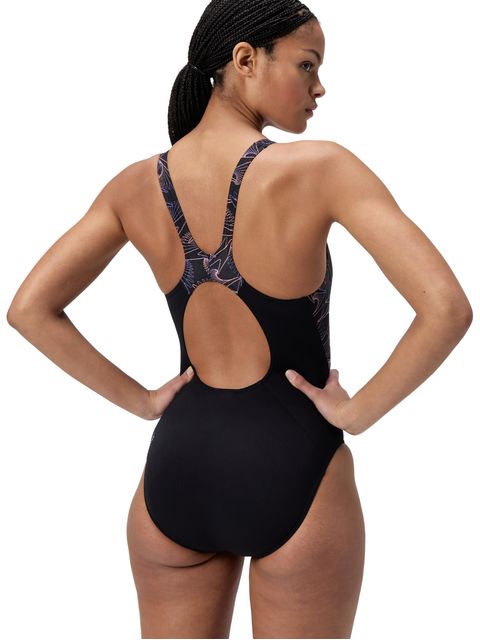 Speedo Hyperboom Splice Muscleback One Piece - Bright Peach