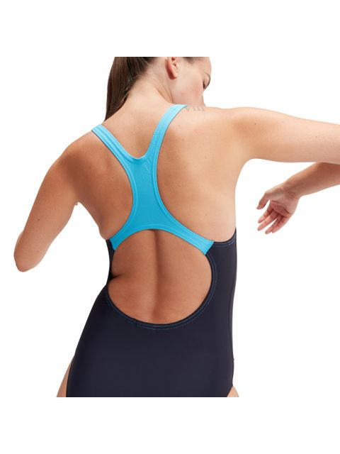 Speedo Medley Logo One Piece - Navy/Blue