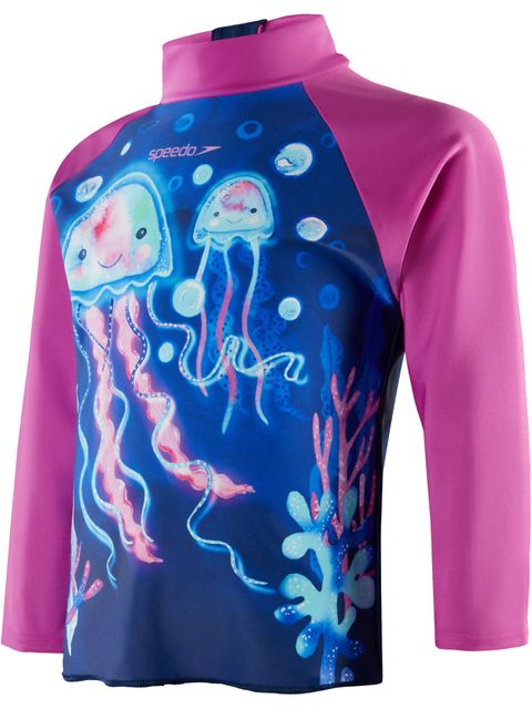 Speedo Long Sleeve Sun Top - Northern/Neon Orchid/Pink