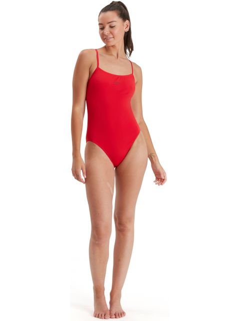 Speedo Eco Endurance+ Thin Strap One Piece - Fed Red