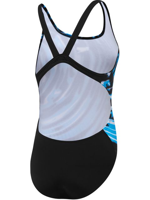Speedo Leaderback One Piece - Black/Laguna