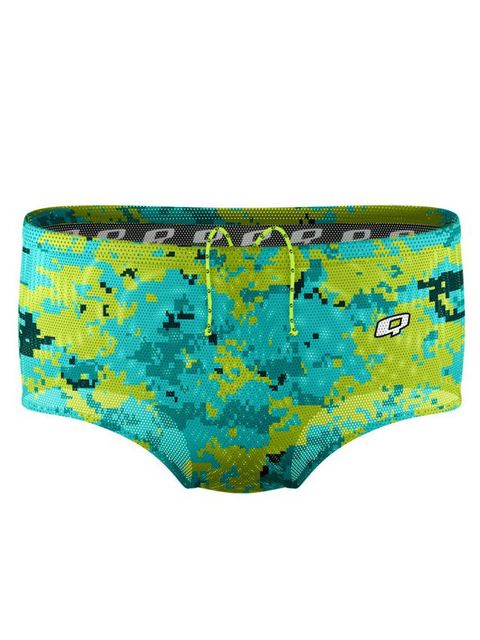 Q Swimwear Pixeld Camouflage Drag Shorts Front