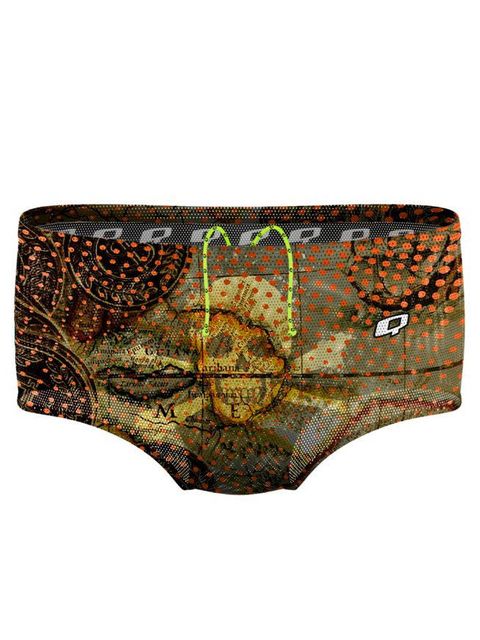 Q Swimwear There Be Monsters Drag Shorts Front