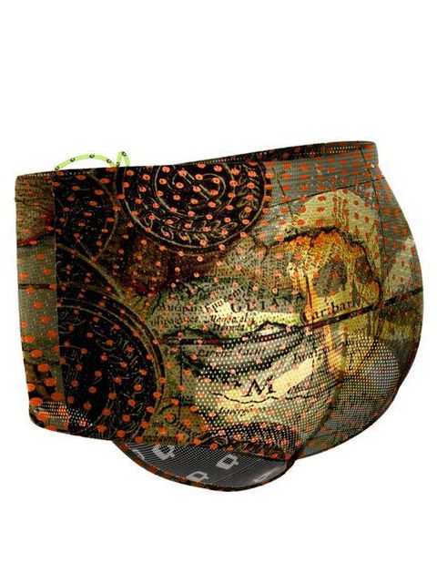 Q Swimwear There Be Monsters Drag Shorts Side 2