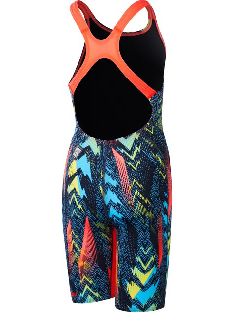Speedo Fastskin Junior Endurance+ Max Openback Kneeskin - Teal/Blue/Red