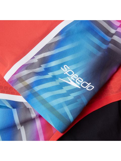 Speedo Fastskin LZR Pure Intent 2.0 Openback Kneeskin - Red/Blue/Snow