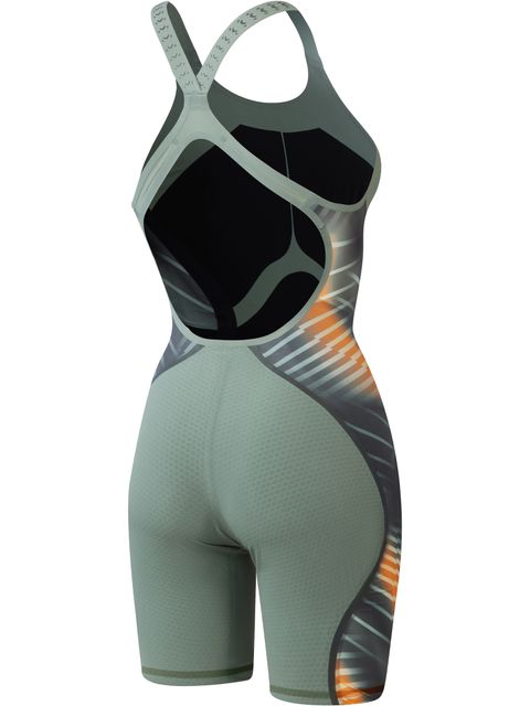 Speedo Fastskin LZR Pure Intent 2.0 Openback Kneeskin - Green/Nectarine/Iridescent