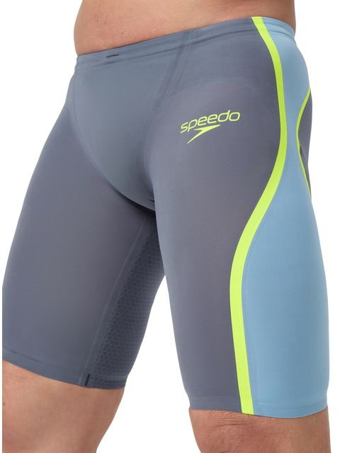 Speedo Fastskin LZR Pure Intent 2.0 Jammers - Grey Lead/Arcadia Blue/Hyper Yellow