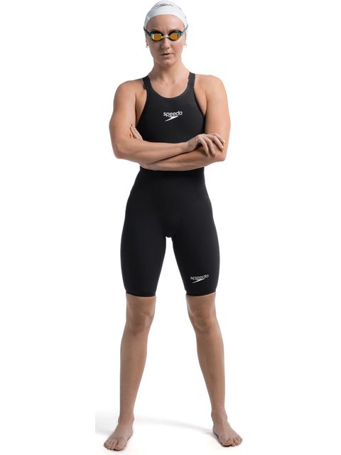 Speedo Fastskin LZR Pure Valor 2.0 Openback Kneeskin - Black