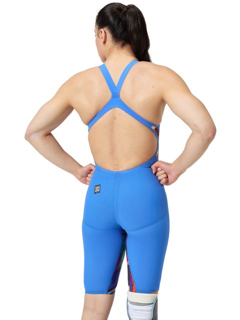 Speedo Fastskin LZR Pure Valor 2.0 Openback Kneeskin - Molten Blur/Cobalt