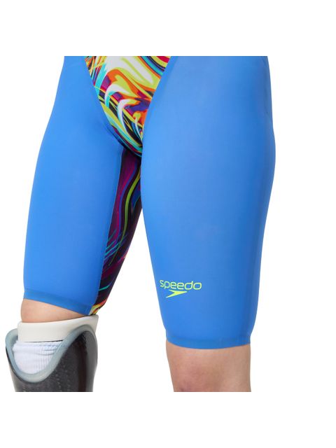 Speedo Fastskin LZR Pure Valor 2.0 Openback Kneeskin - Molten Blur/Cobalt