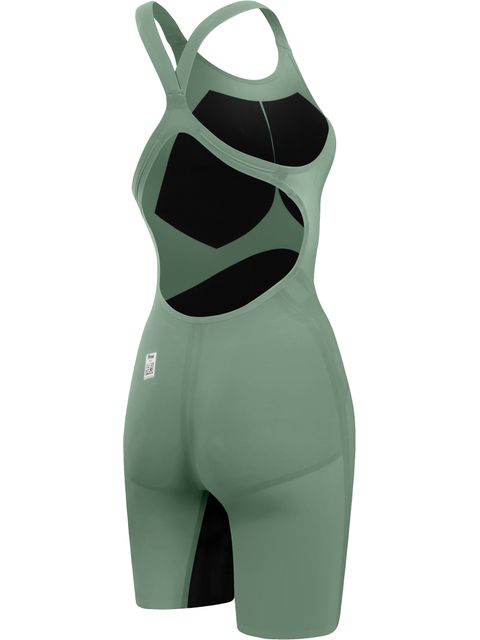 Speedo Fastskin LZR Pure Valor 2.0 Openback Kneeskin - Green/Black