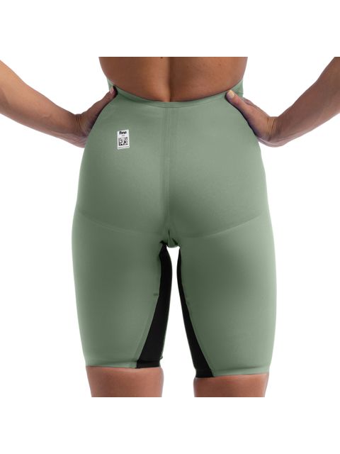 Speedo Fastskin LZR Pure Valor 2.0 Openback Kneeskin - Green/Black