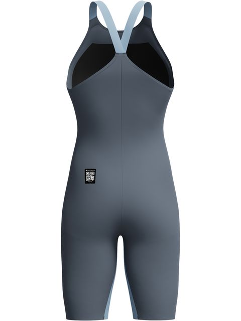 Speedo Fastskin LZR Pure Valor 2.0 Closedback Kneeskin - Grey Lead/Arcadia Blue