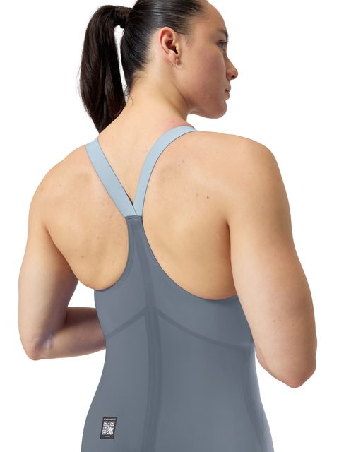 Speedo Fastskin LZR Pure Valor 2.0 Closedback Kneeskin - Grey Lead/Arcadia Blue